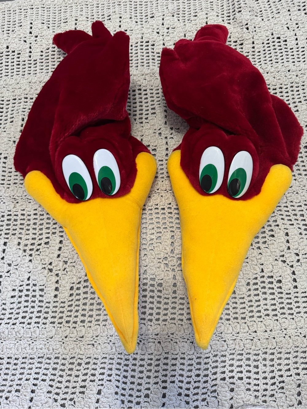 Lot of 2 Universal Studios Woody Woodpecker Plush Hats (2012)